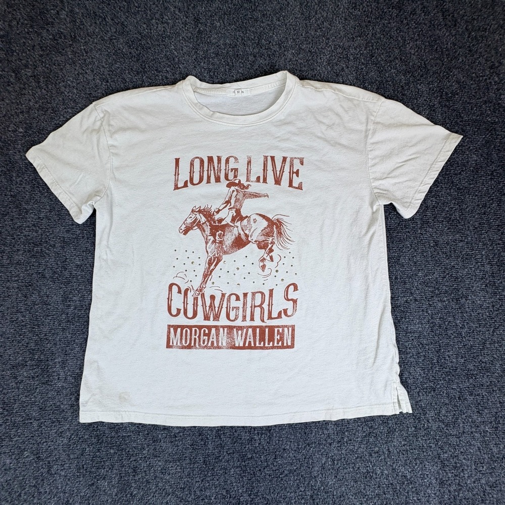 Maurices Morgan Wallen Long Live Cowgirls T-Shirt Womens Large White Graphic